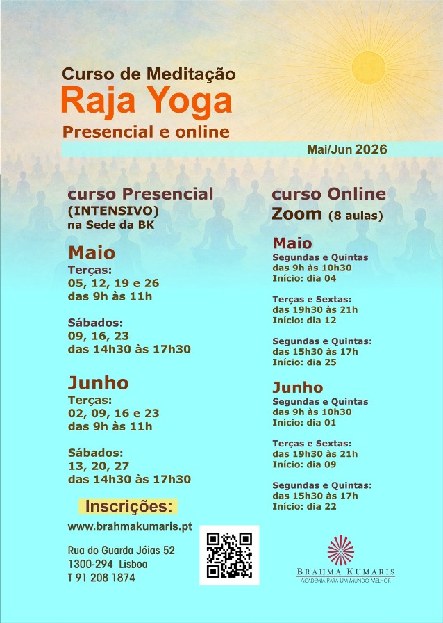 Maio e Junho - Curso de Meditação Raja Yoga