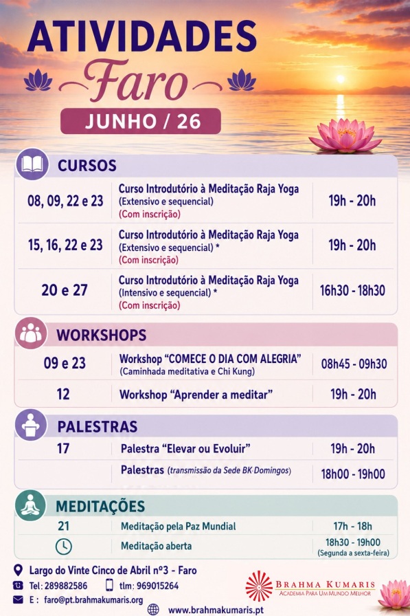 Faro: Atividades em Junho