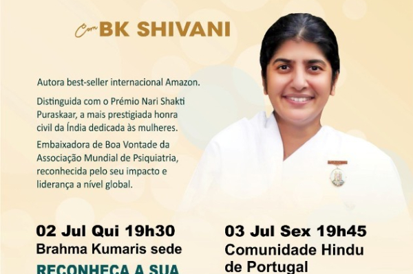 2 e 3 Julho - BK Shivani em Lisboa - Self-Empowerment Tour