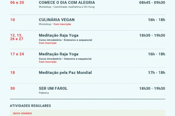 Faro: Atividades em Outubro