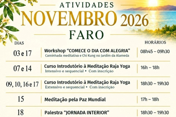 Faro: Atividades em Novembro