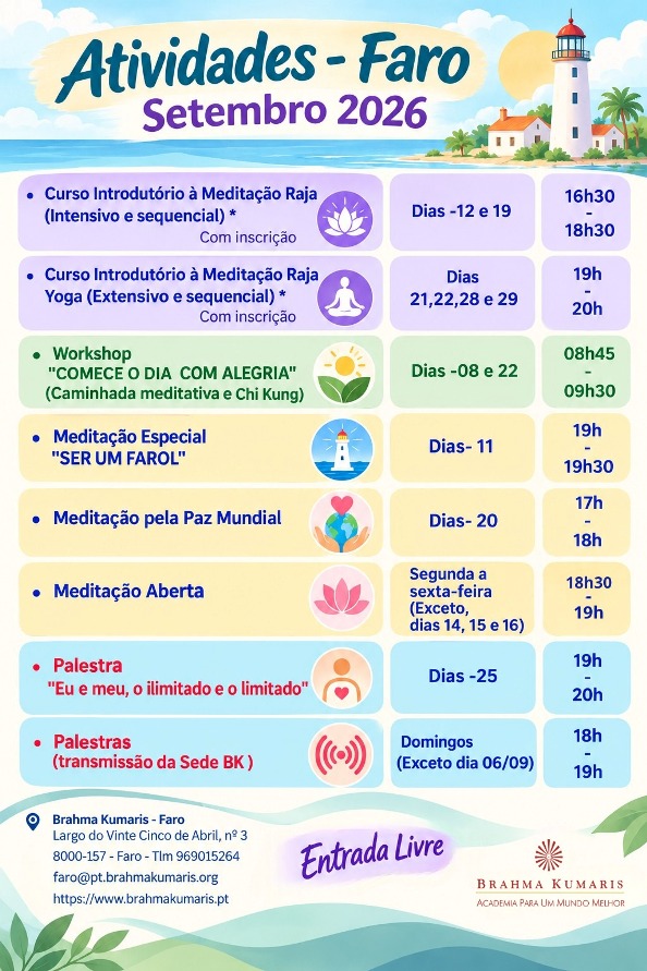 Atividades Brahma Kumaris Faro